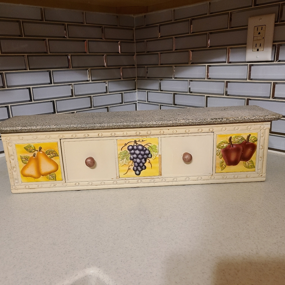 Vintage Fruit-Themed Kitchen Storage Box